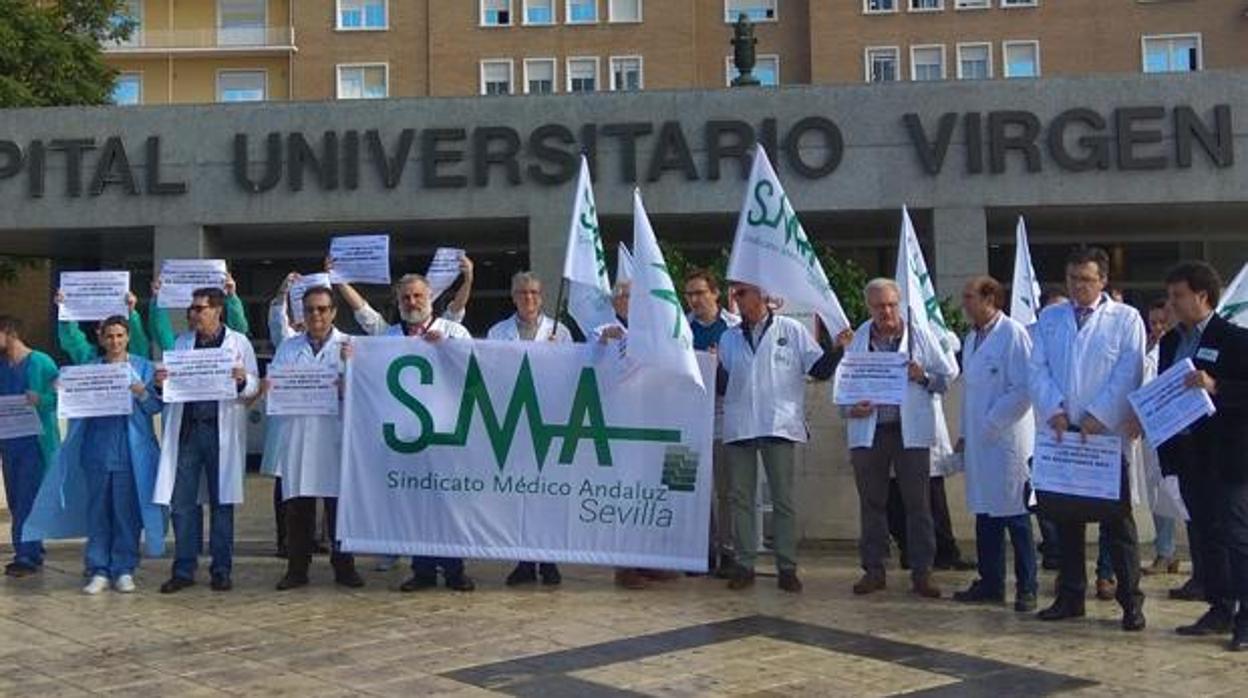 Manifestación de varios miembros del SMA el pasado invierno