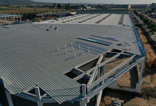 Detalle de las obras que se están acometiendo junto a la carretera de Palma del Río