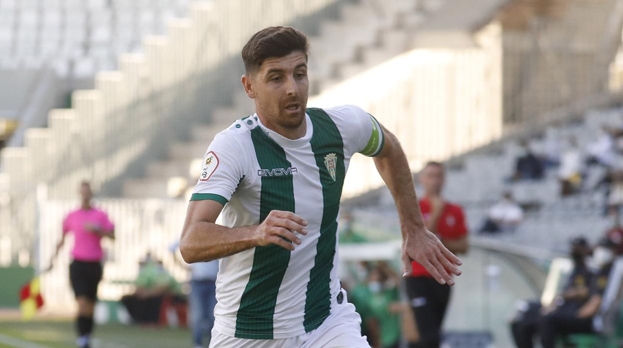 Javi Flores en el partido ante el Lorca