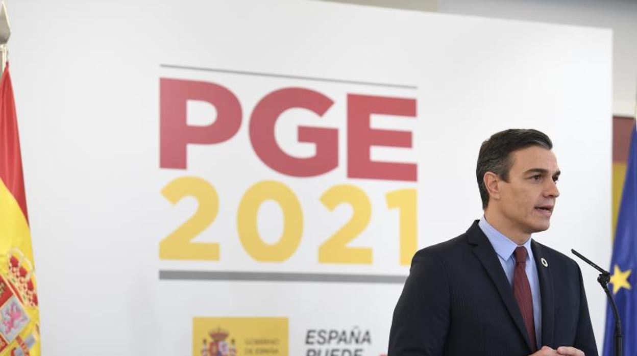 Pedro Sánchez, en la presentación de los Presupuestos