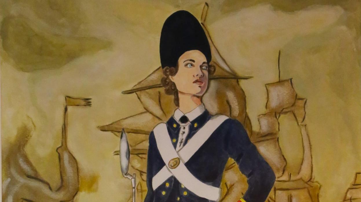 Ilustración sobre Ana María de Soto en el Museo Naval de San Fernando