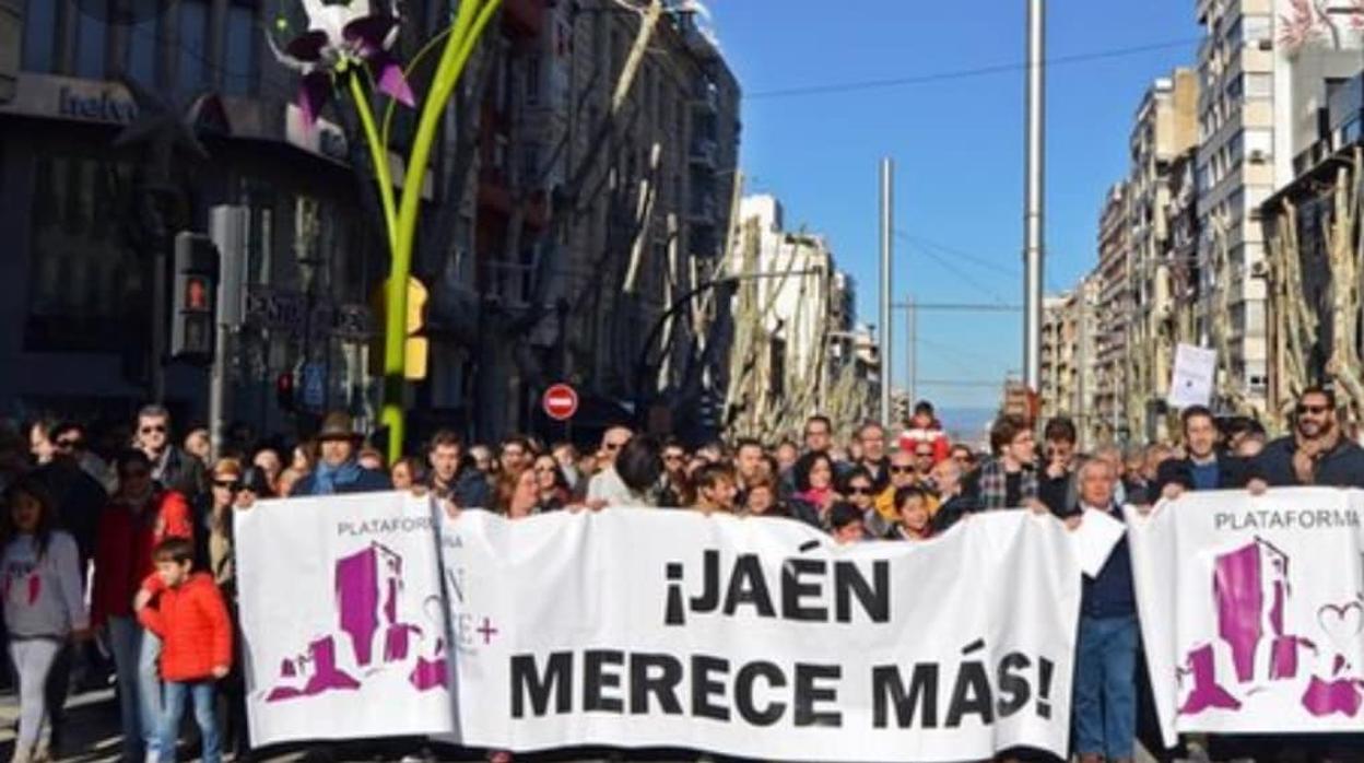 Manifestación convocada por la plataforma