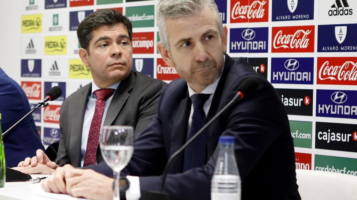 Los administradores judiciales del Córdoba CF, Francisco Estepa y Javier Bernabéu