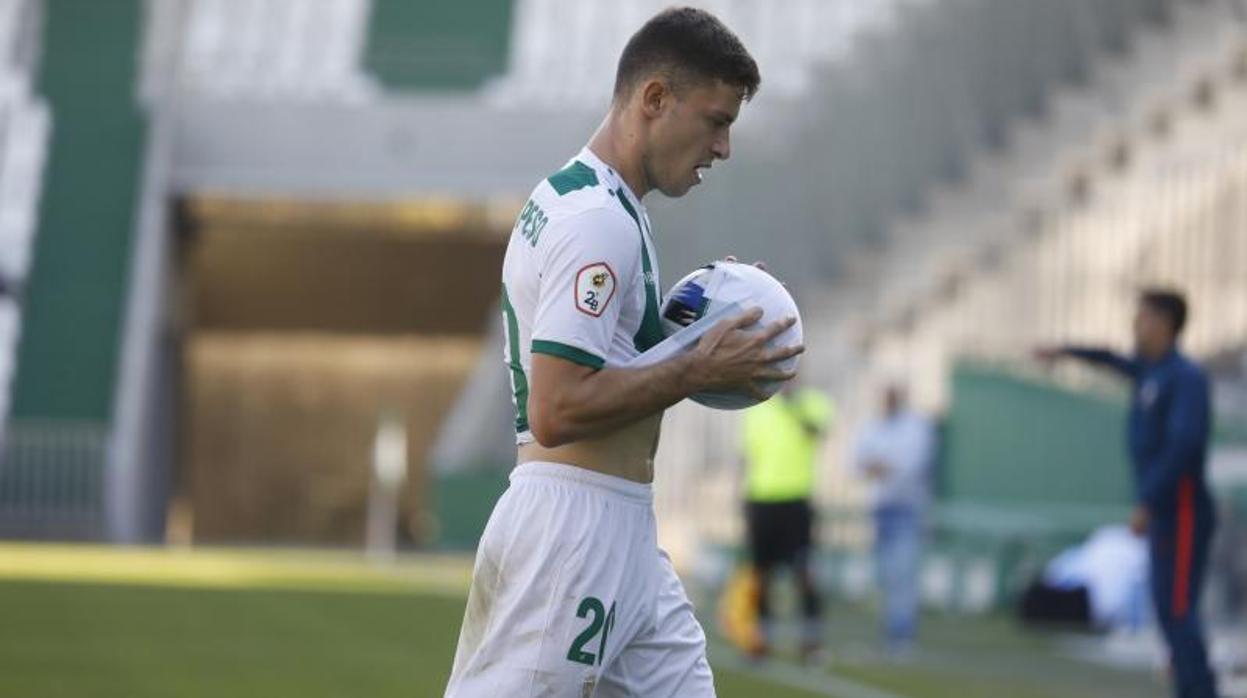 Berto Espeso, en el partido ante el Sevilla Atlético