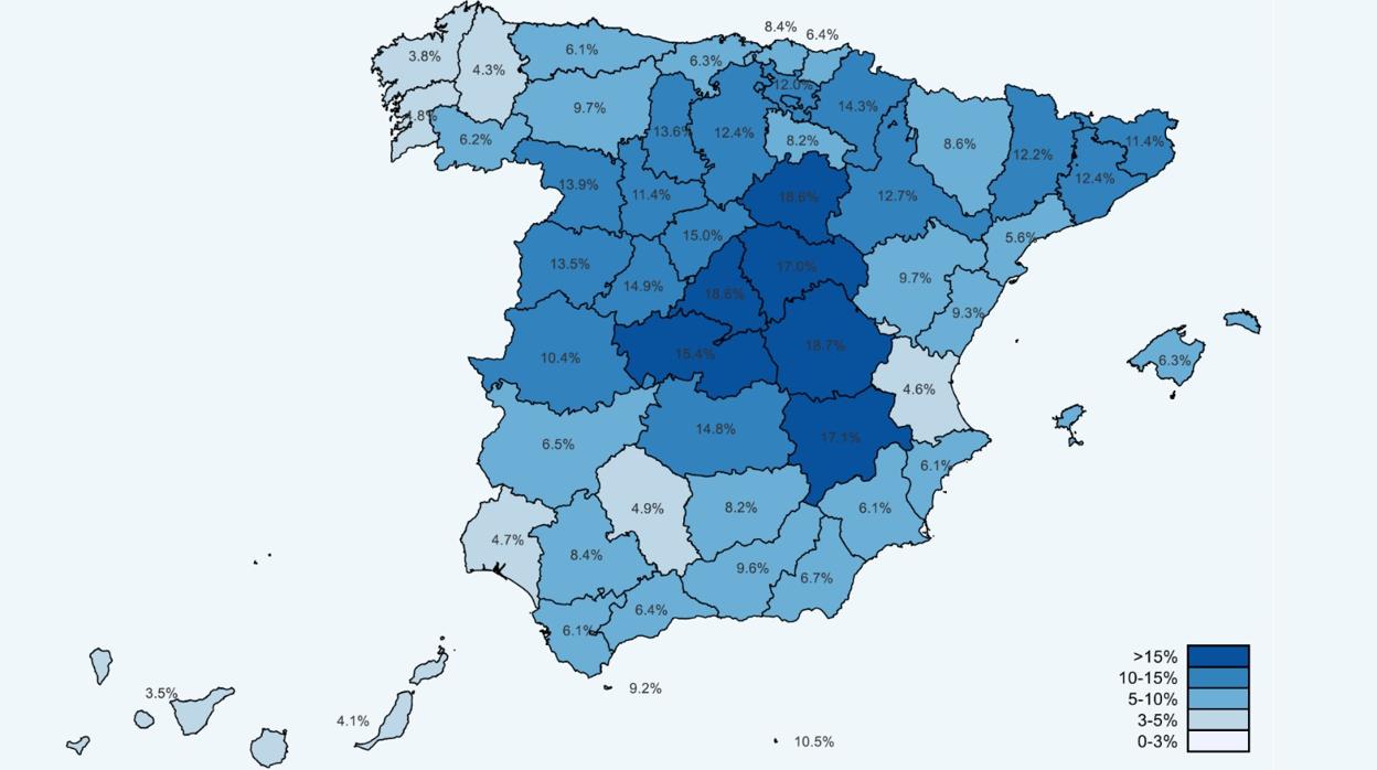 Mapa del estudio de seroprevalencia