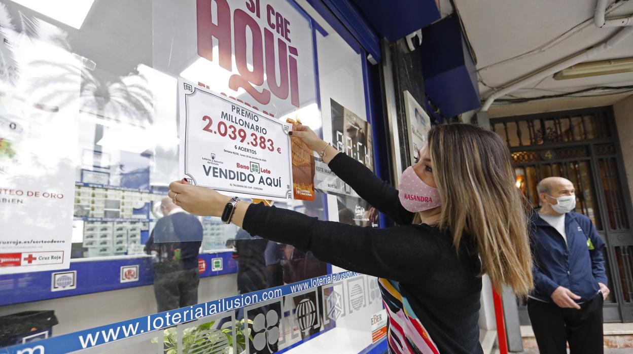 Uno de los segundos premios de la Bonoloto deja en Córdoba 51.802,91 euros