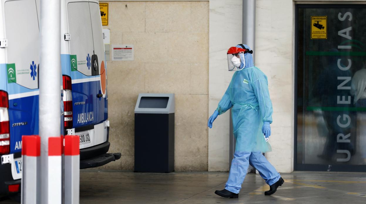 Un profesional del hospital Reina Sofía de Córdoba durante la pandemia del Covid-19