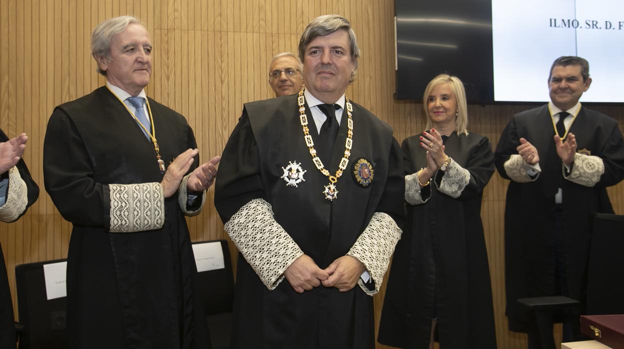 Fernando Sobrón, durante el acto de entrega de la Cruz de San Raimundo de Peñafort