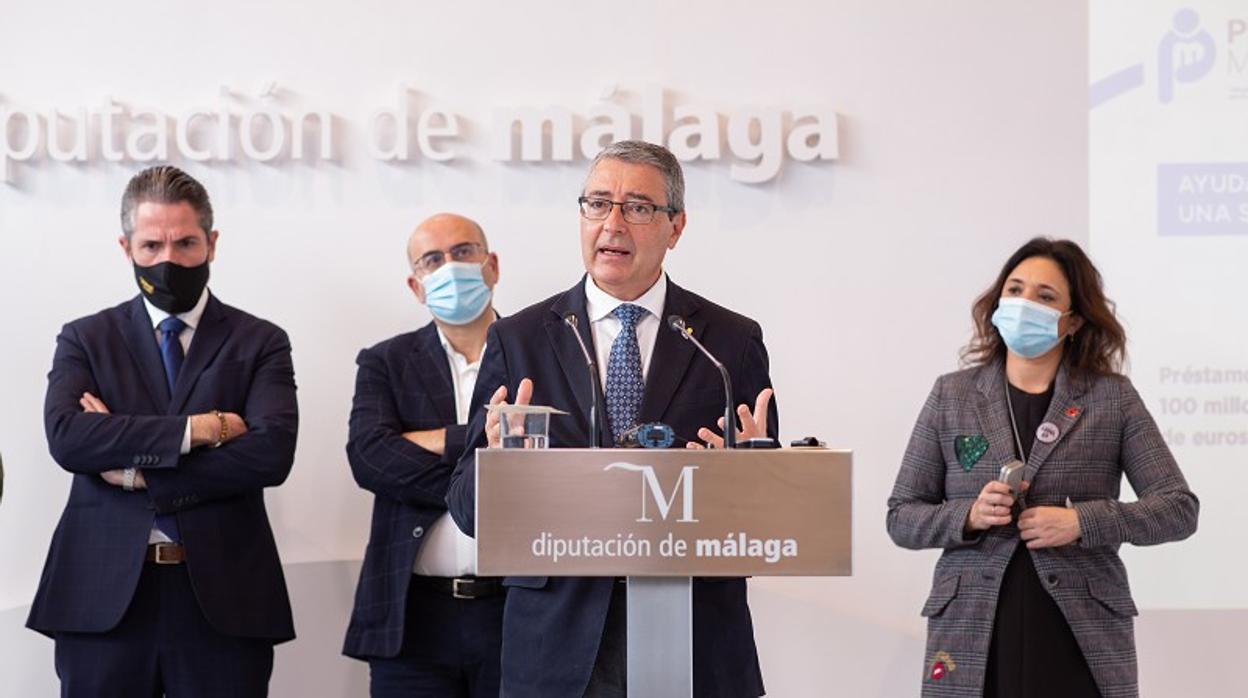 El presidente, Francis Salado durante la rueda de prensa para dar a conocer los presupuestos