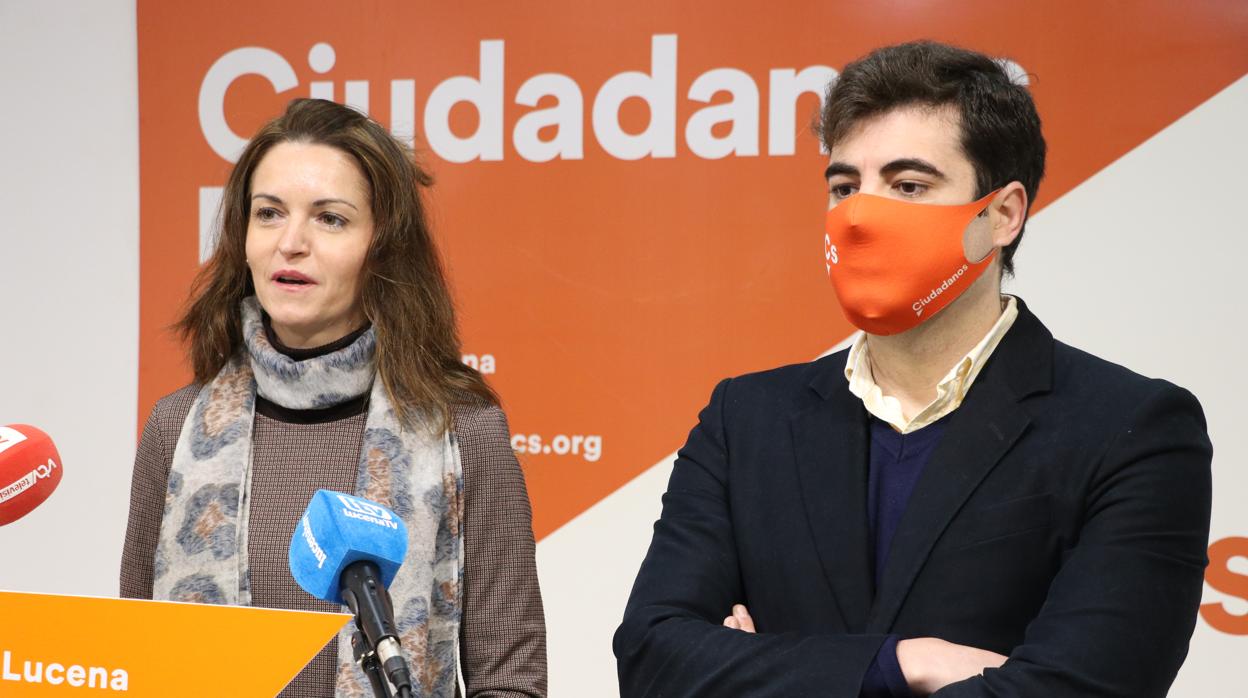 Dirigentes de Ciudadanos en la presentación de su apoyo a los Presupuestos