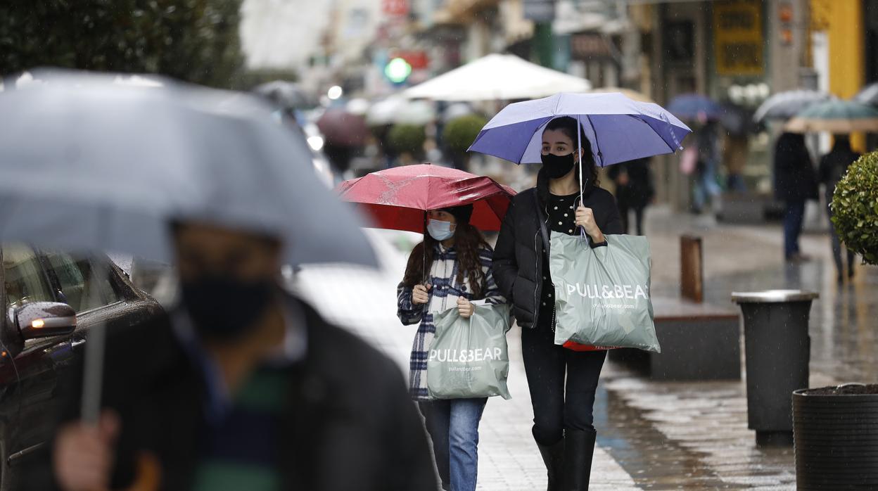 Una jornada de lluvia en Córdoba este mes de enero