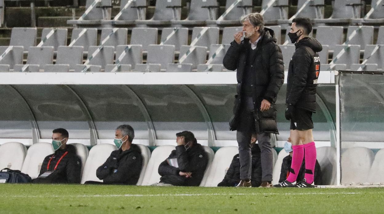 Pablo Alfaro en el partido de Copa ante la Real