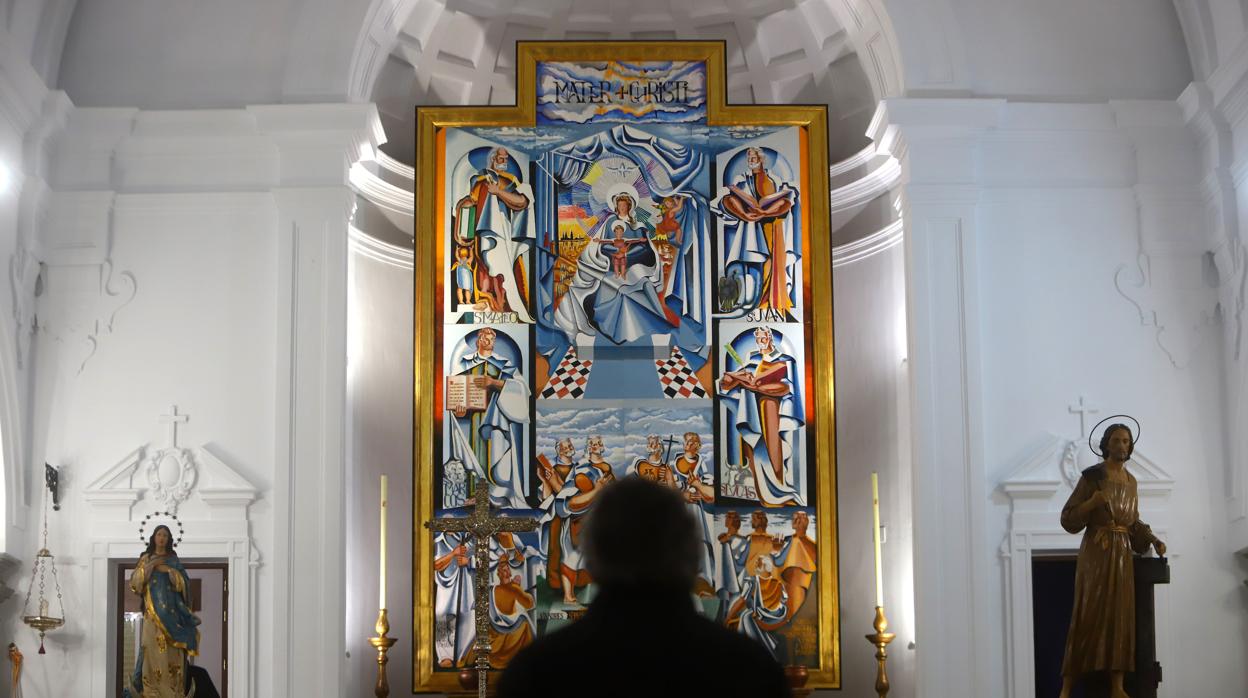 Retablo pictórico de José Rebollo Dicenta, en la parroquia de Jesús Divino Obrero