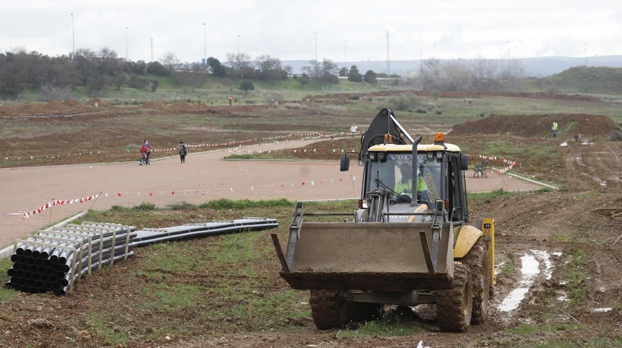 Trabajos, ayer de acondicionamiento del Parque de Levante