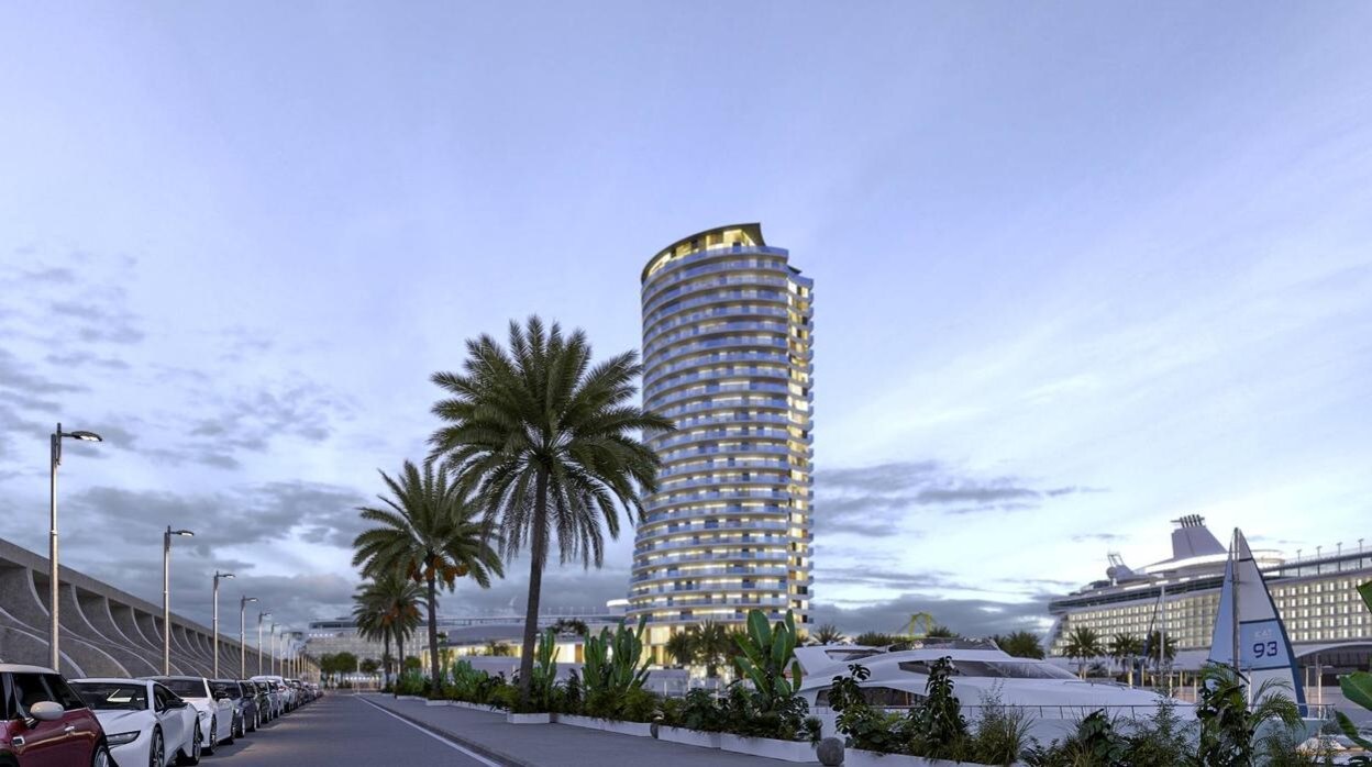 La torre acogerá un hotel de cinco estrellas gran lujo junto a la terminal de cruceros