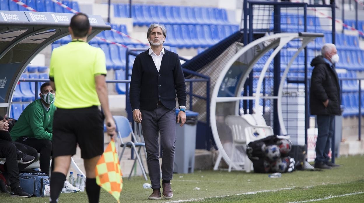 Pablo Alfaro en el partido ante el UCAM