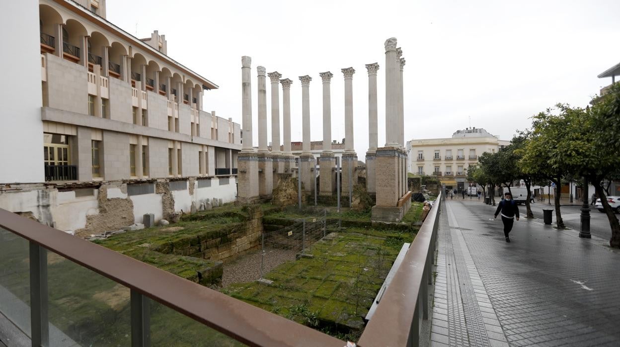 Aspecto que presenta en la actualidad el Templo Romano de Córdoba