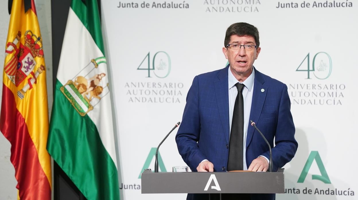 El vicepresidente de la Junta de Andalucía y consejero de Turismo, Regeneración, Justicia y Administración Local, Juan Marín