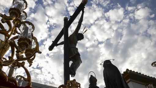 El Cristo del Amor, en su paso un Domingo de Ramos