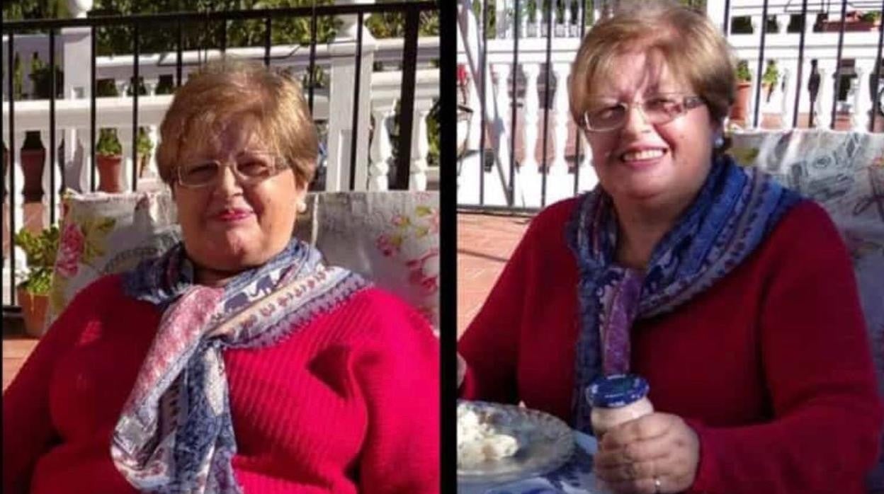 Dos imágenes de María Ángeles, la mujer desaparecida hoy en Córdoba