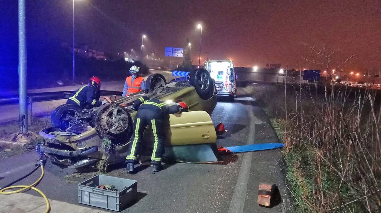 Accidente en la travesía de la N-331 de Lucena