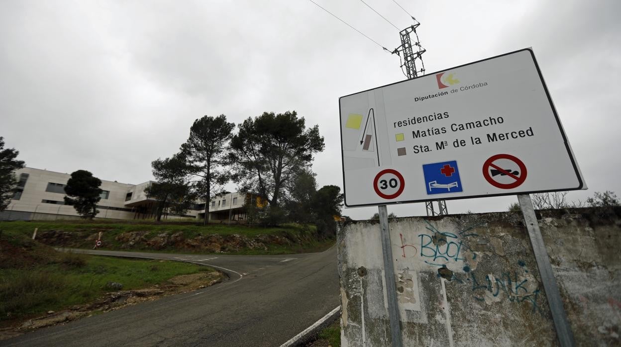 Entrada al centro de discapacitados intelectuales de Alcolea de la Diputación de Córdoba