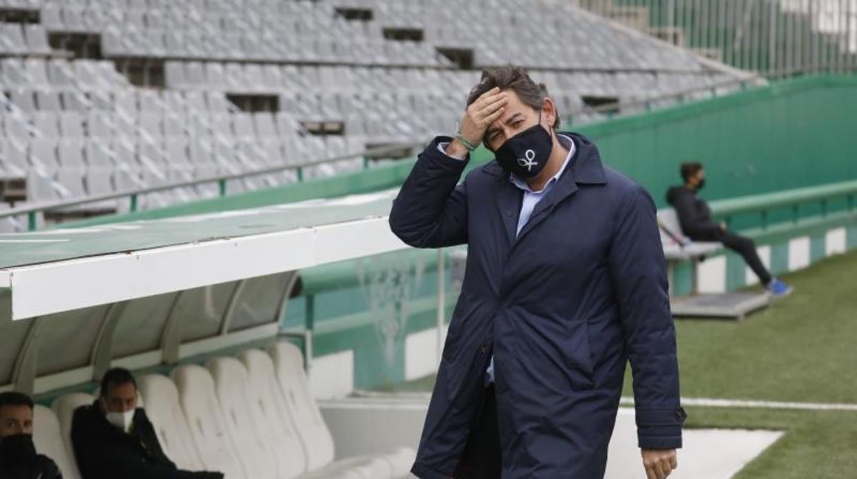 Javier González Calvo en la previa de un partido