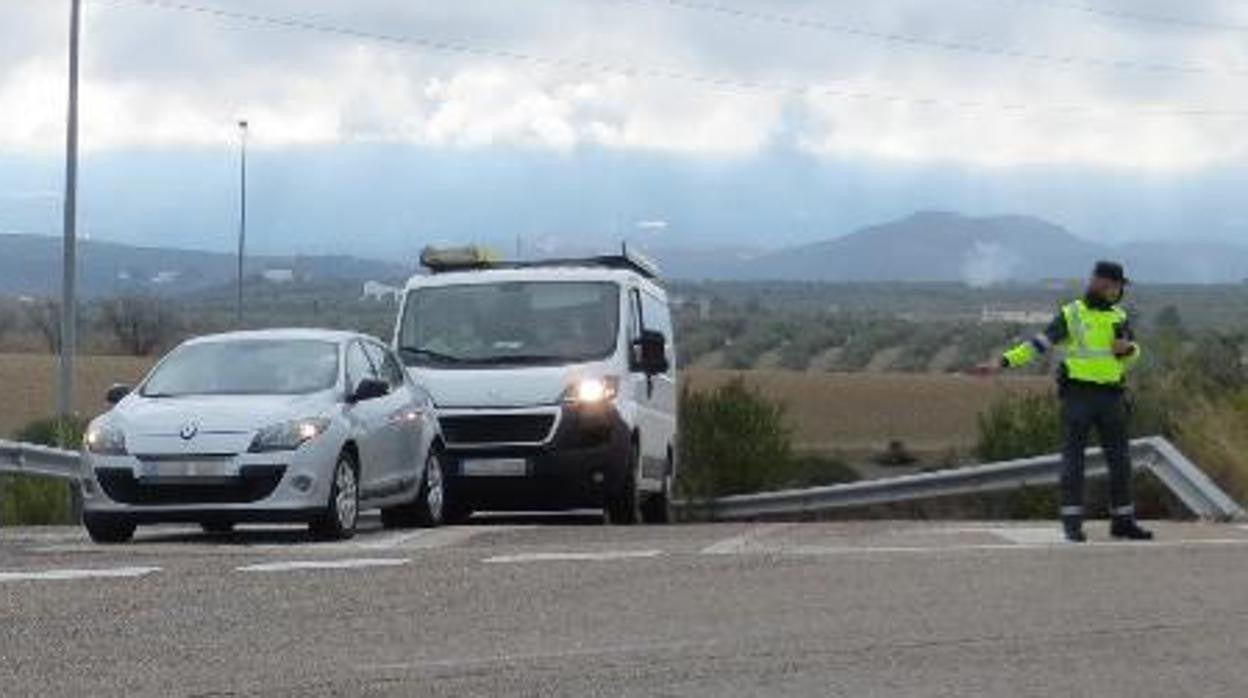 Punto por el que accedió a la autovía el conductor detenido