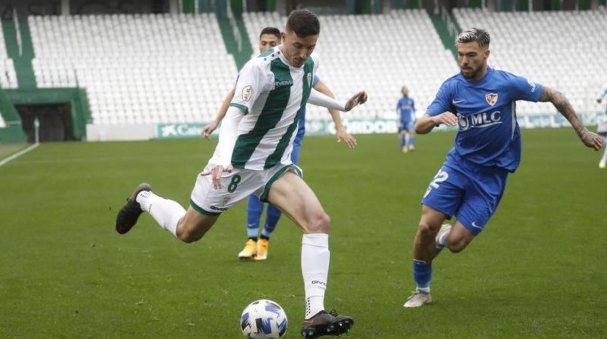 Alberto Ródenas, en el partido ante el Linares Deportivo