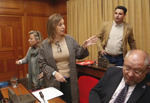 La exalcaldesa y portavoz socialista durante un Pleno de este mandato