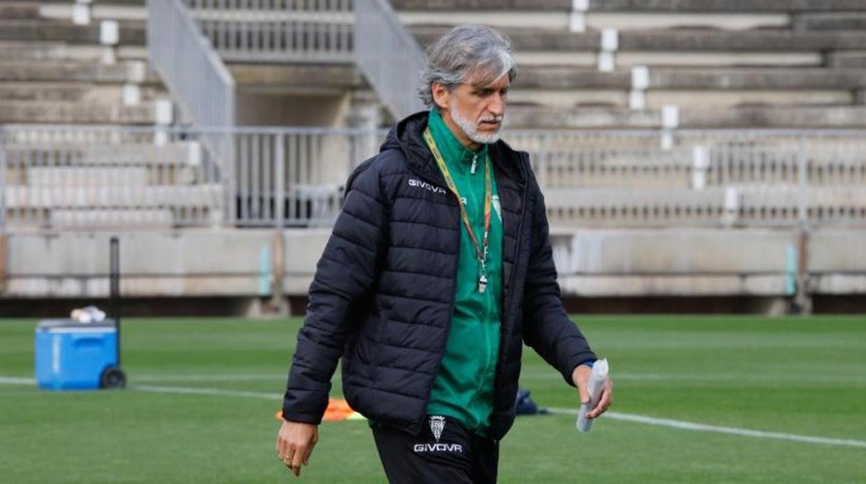 Pablo Alfaro, durante un entrenamiento en la Ciudad Deportiva