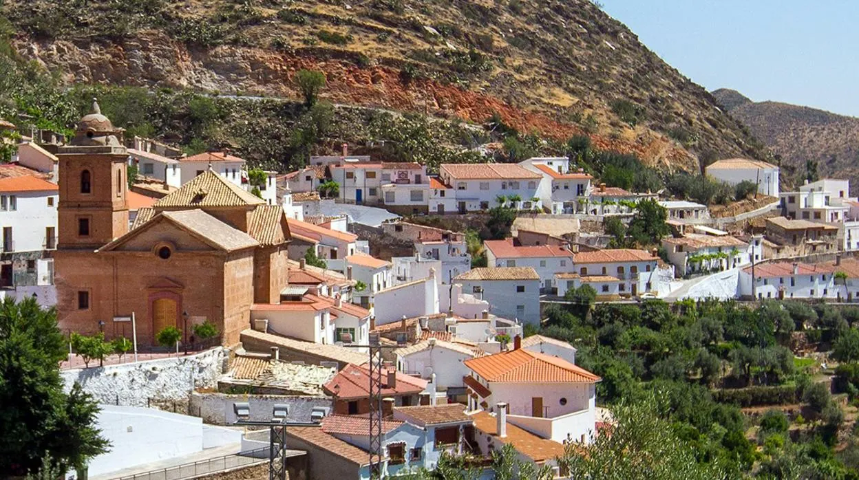 Vistas de Laroya en la Sierra de Los Filabres en Almería.