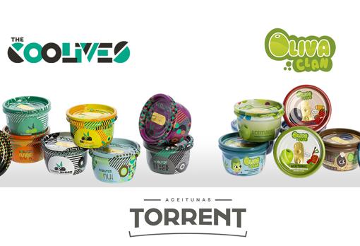 Imagen promocional de los productos de Aceitunas Torrentt galardonados