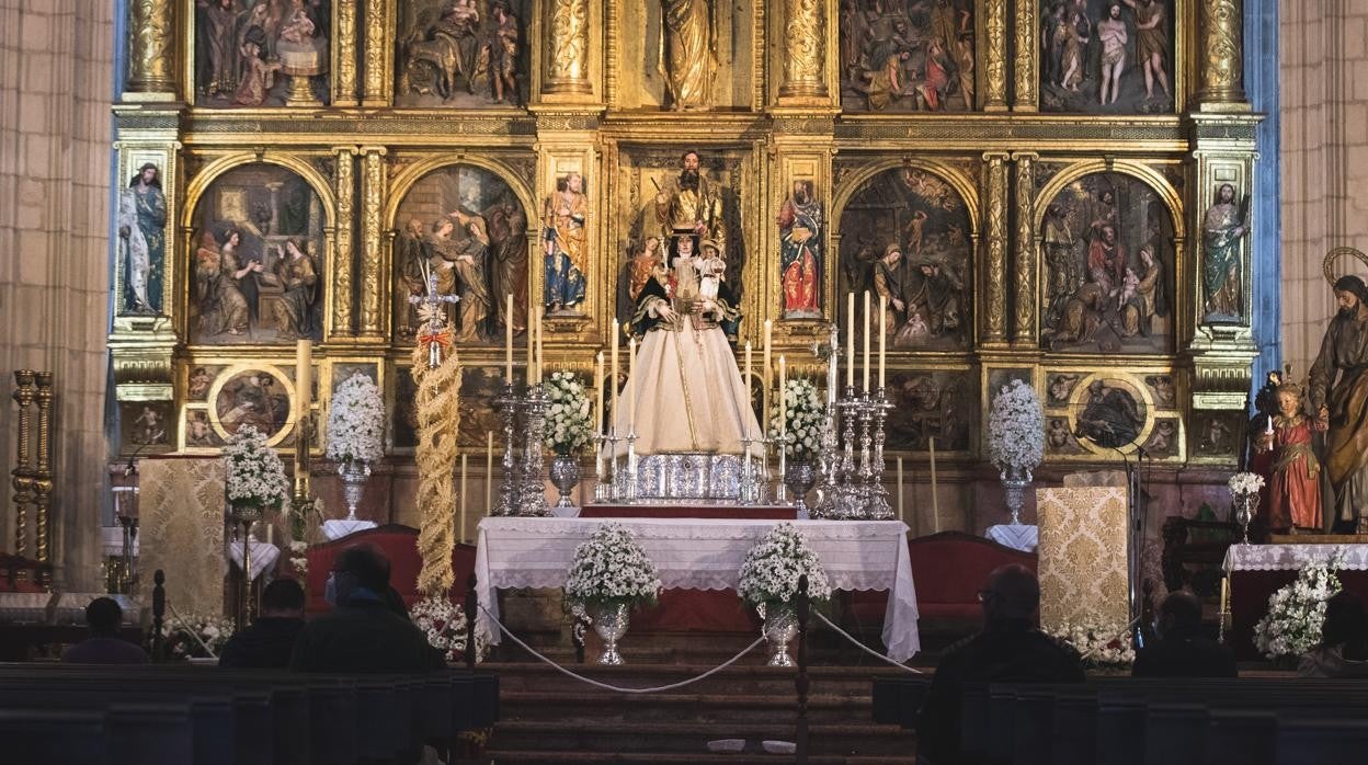 La Virgen de Araceli este domingo de Resurrección ya en la iglesia de San Mateo