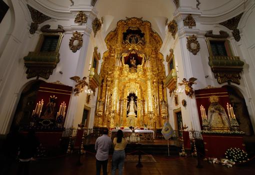 Los titulares de la cofradía, el Lunes Santo en la Merced