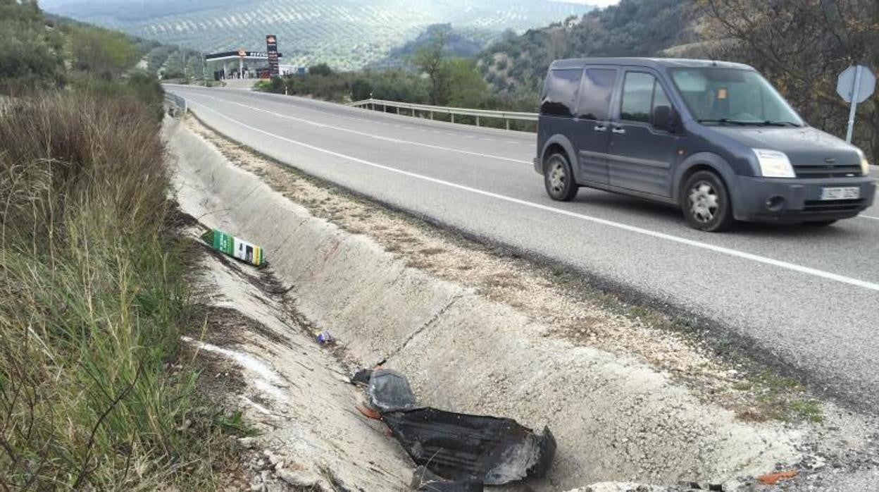 Restos de un accidente en Córdoba en una imagen de archivo