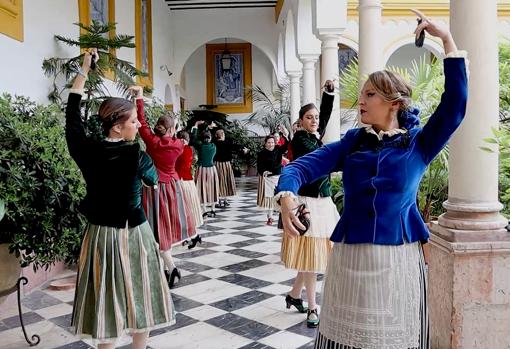 Baile del fandango de Lucena en un vídeo realizado para su conservación