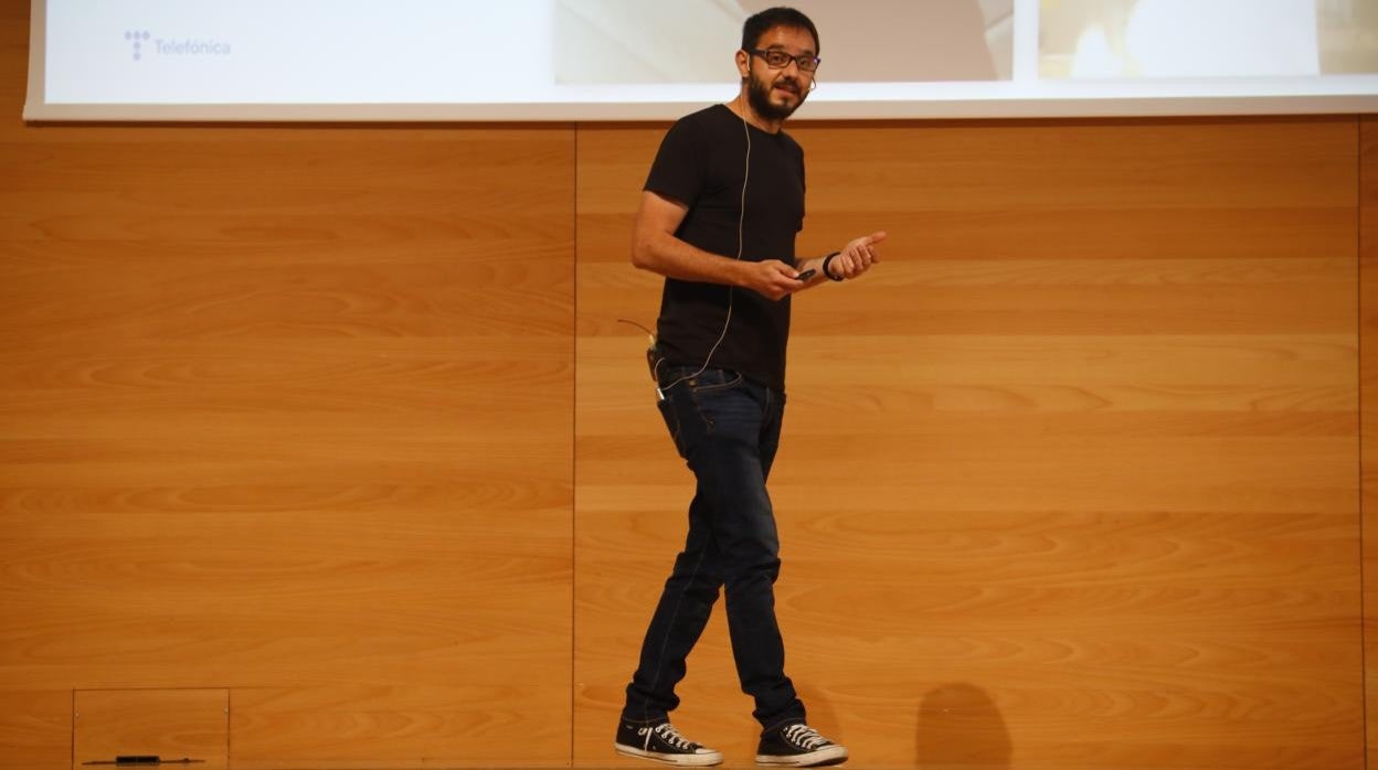 De los Santos, hoy durante su 'masterclass' en la entrega de los preios DigitAll