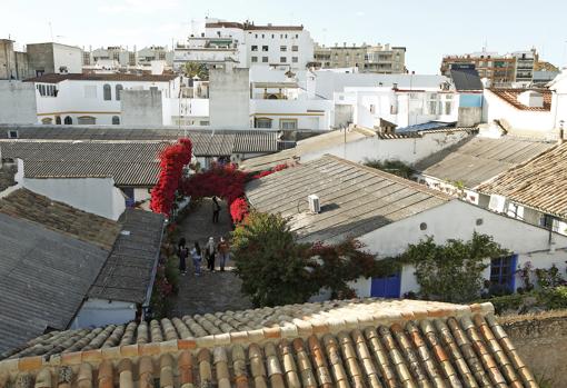 Vista cenital del patio de la calle Marroquíes, 6