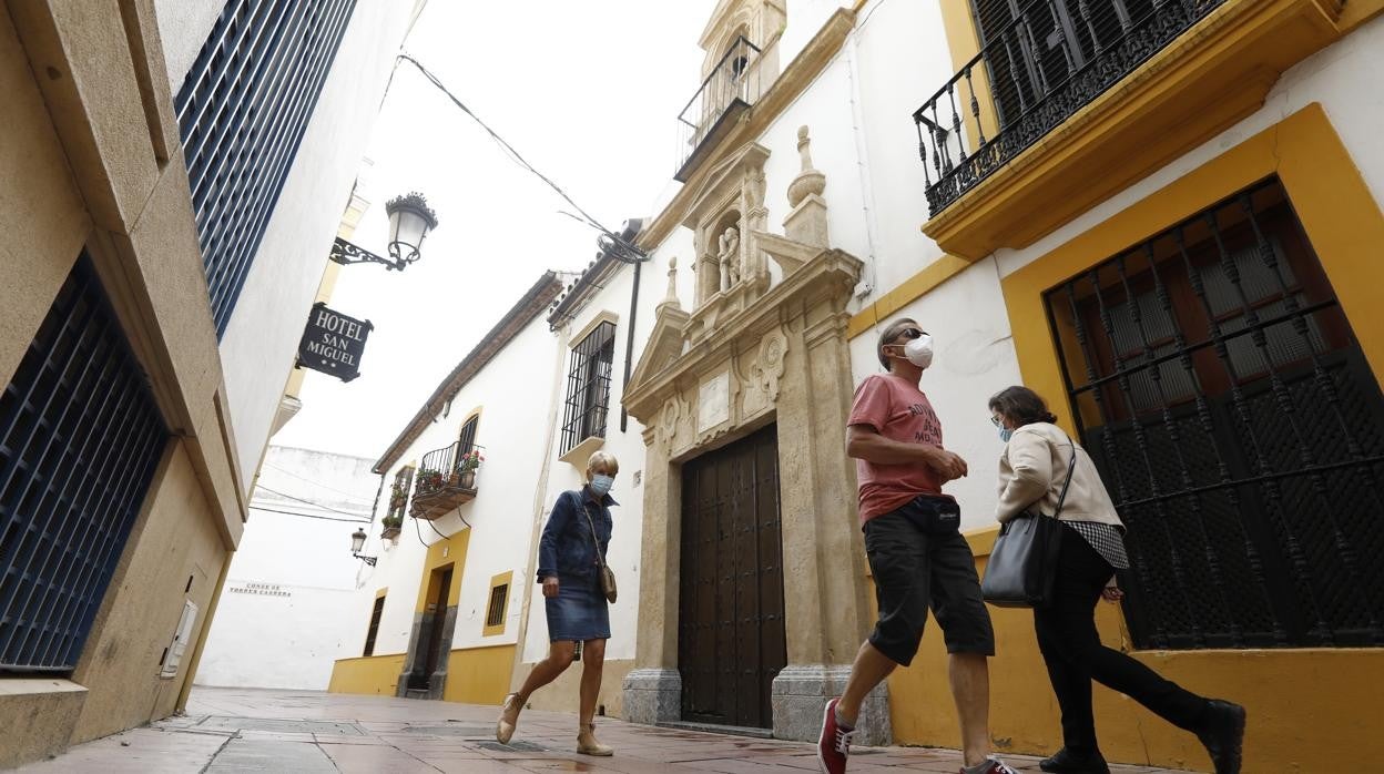 Fachada de la ermita de San Zoilo, en la calle del mismo nombre en Córdoba, a la espalda de San Miguel