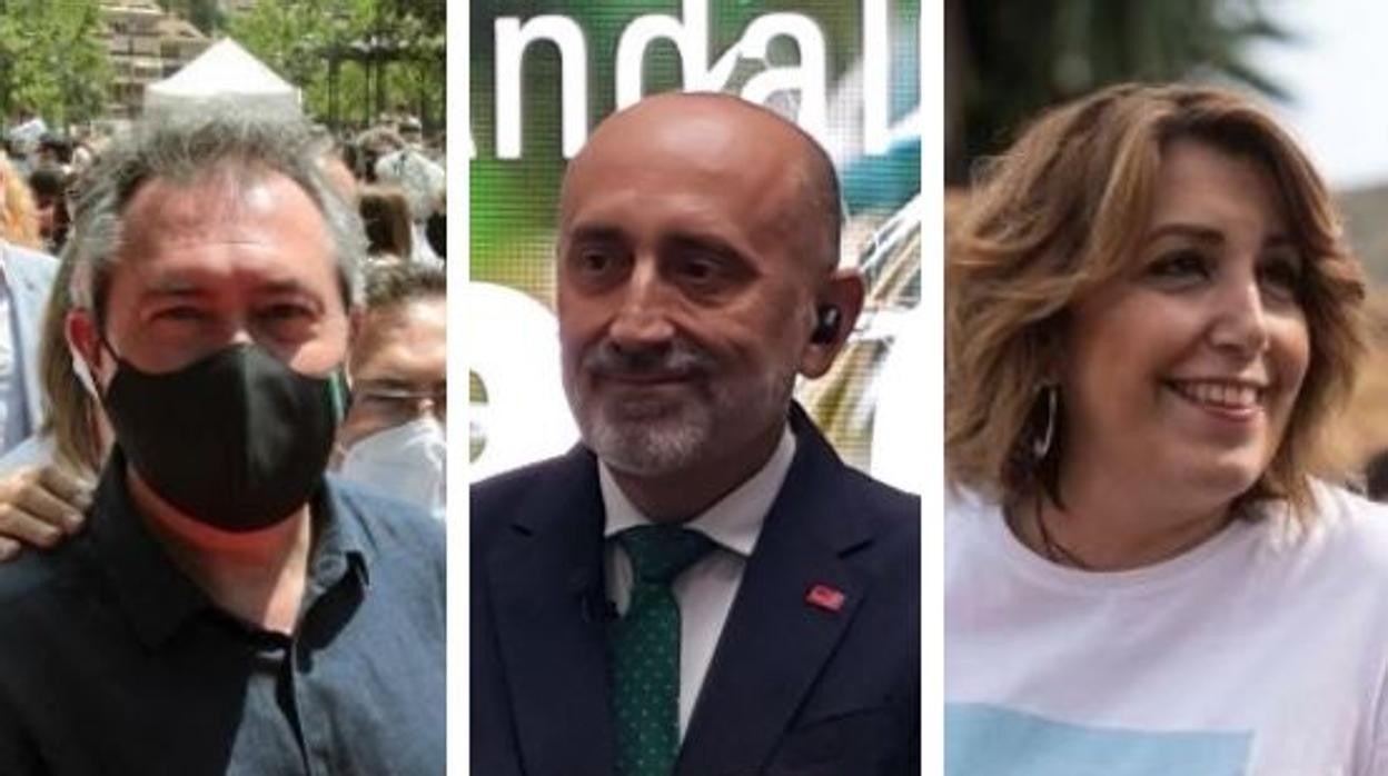 Juan Espadas, Luis Ángel Hierro y Susana Díaz optan a ser candidatos a la Junta por el PSOE