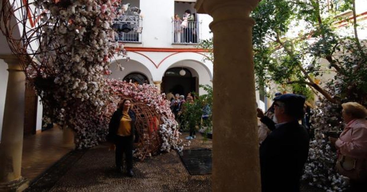 Instalación del Festival Flora de Córdoba en 2019 en la Casa Góngora