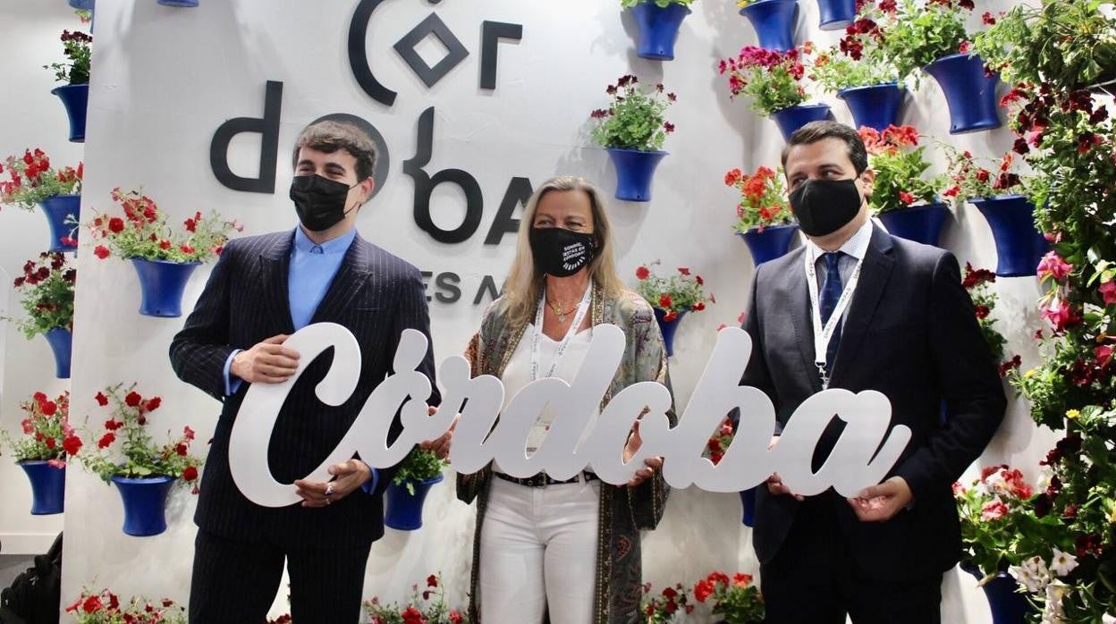 Palomo Spain, Isabel Albás y José María Bellido, en la inauguración de Fitur