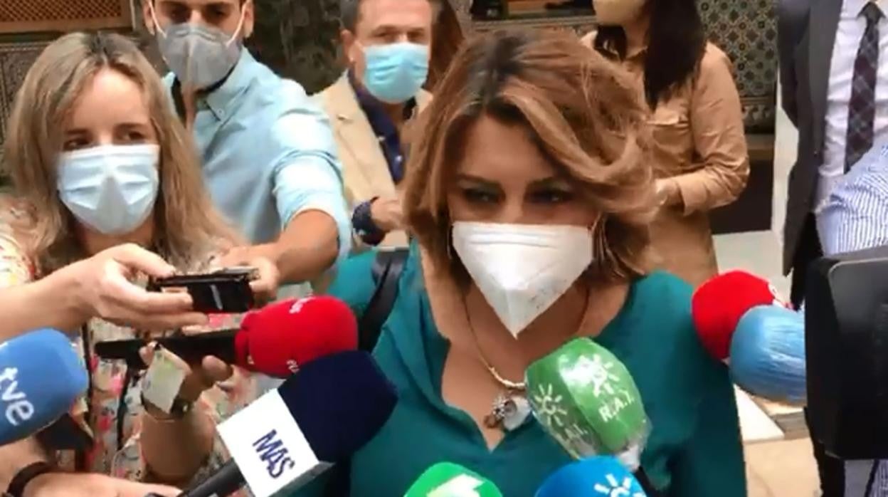 Susana Díaz, este jueves en el Parlamento andaluz