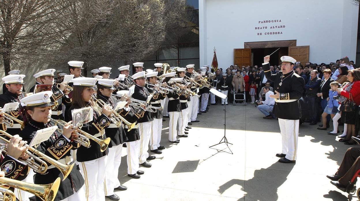 La Agrupación Musical del Señor de la Fe en la Sagrada Cena, en marzo de 2014