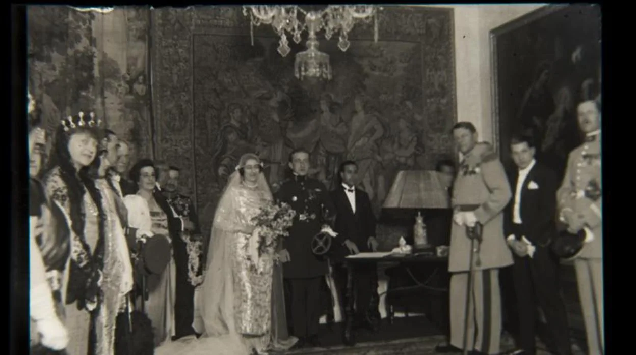 Imagen de archivo de la boda en el antiguo palacio de los marqueses de Viana en 1924