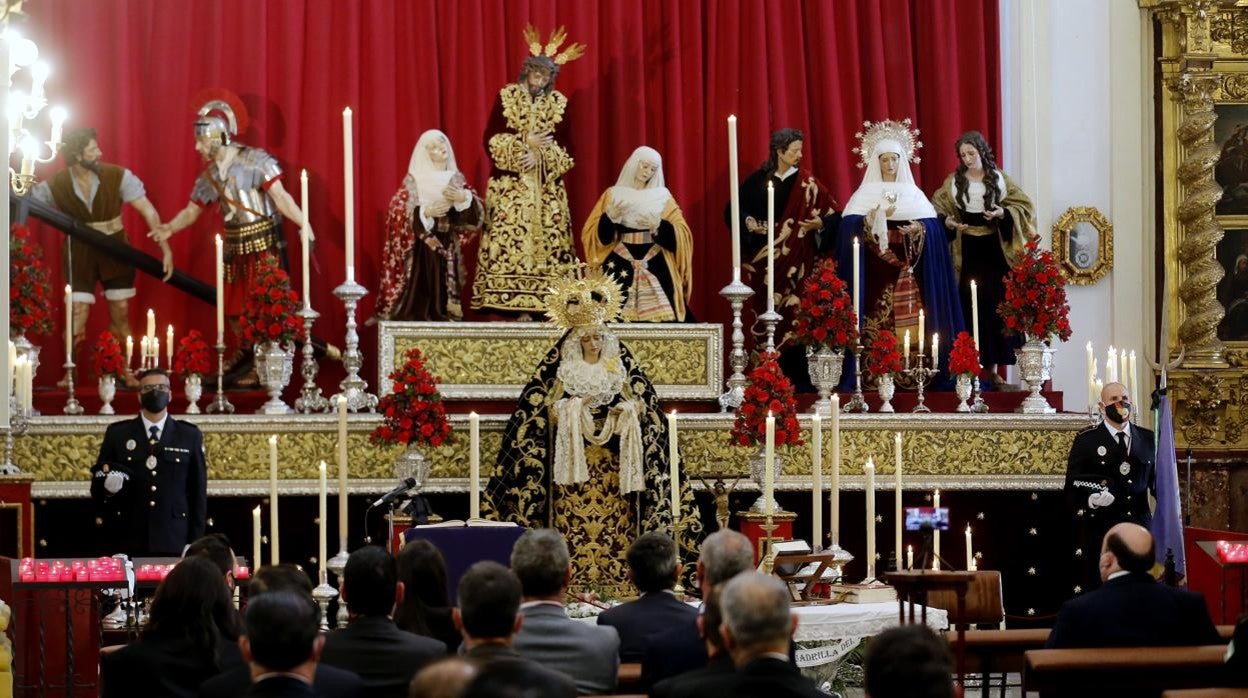 Altar del Buen Suceso, durante la misa de hermanos en marzo de 2021