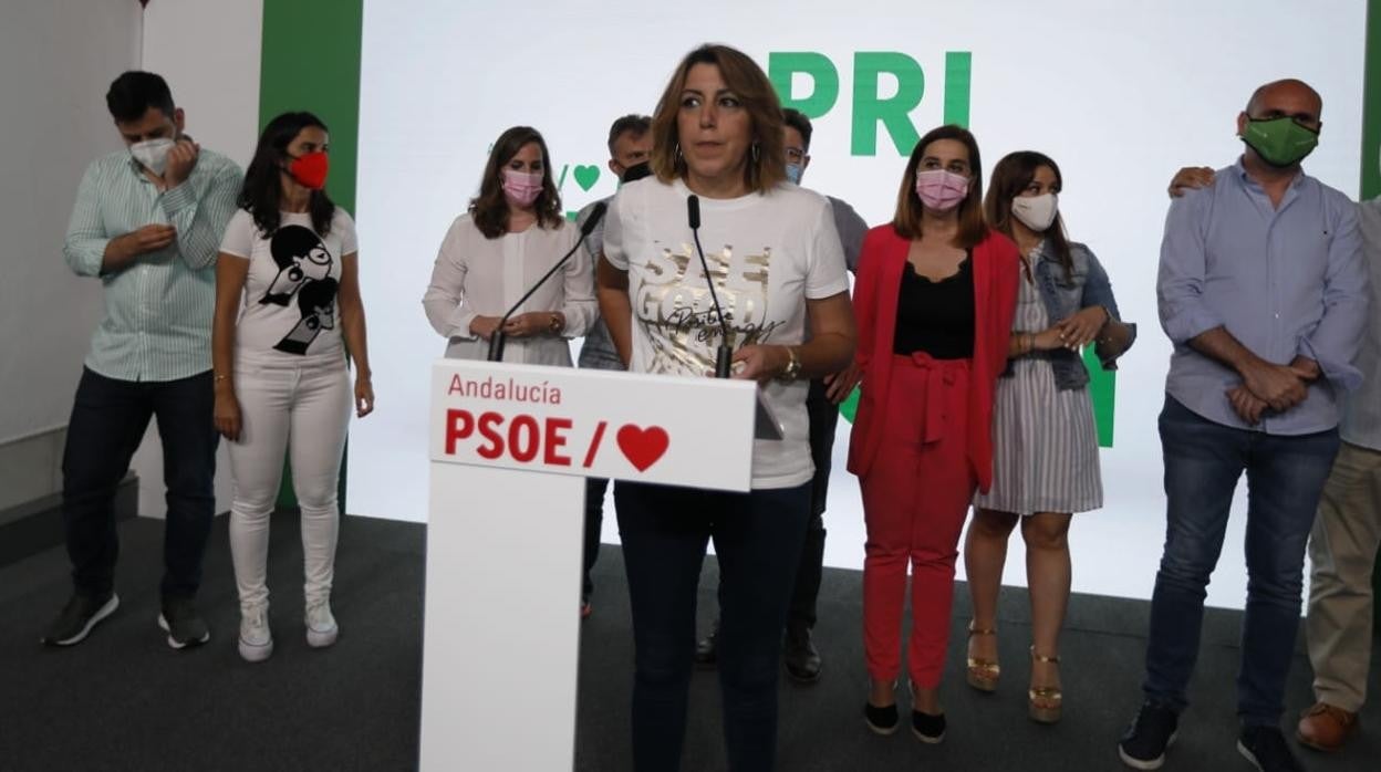 Susana Díaz, tras conocer los resultados de las primarias