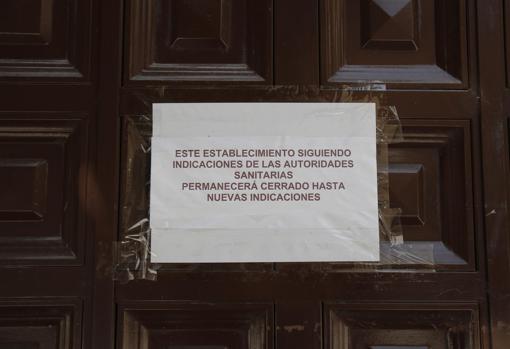 Establecimiento cerrado en Córdoba durante la pandemia