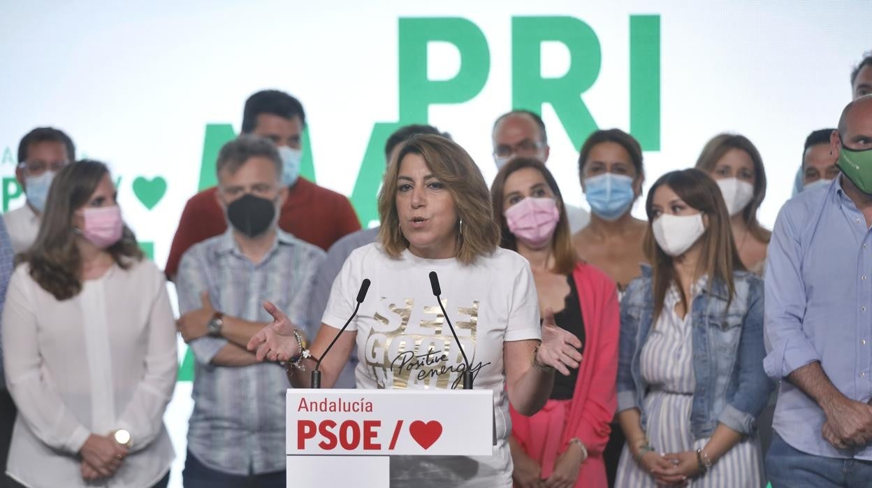 Susana Díaz, tras su derrota en las primarias del PSOE de Andalucía frente a Juan Espadas